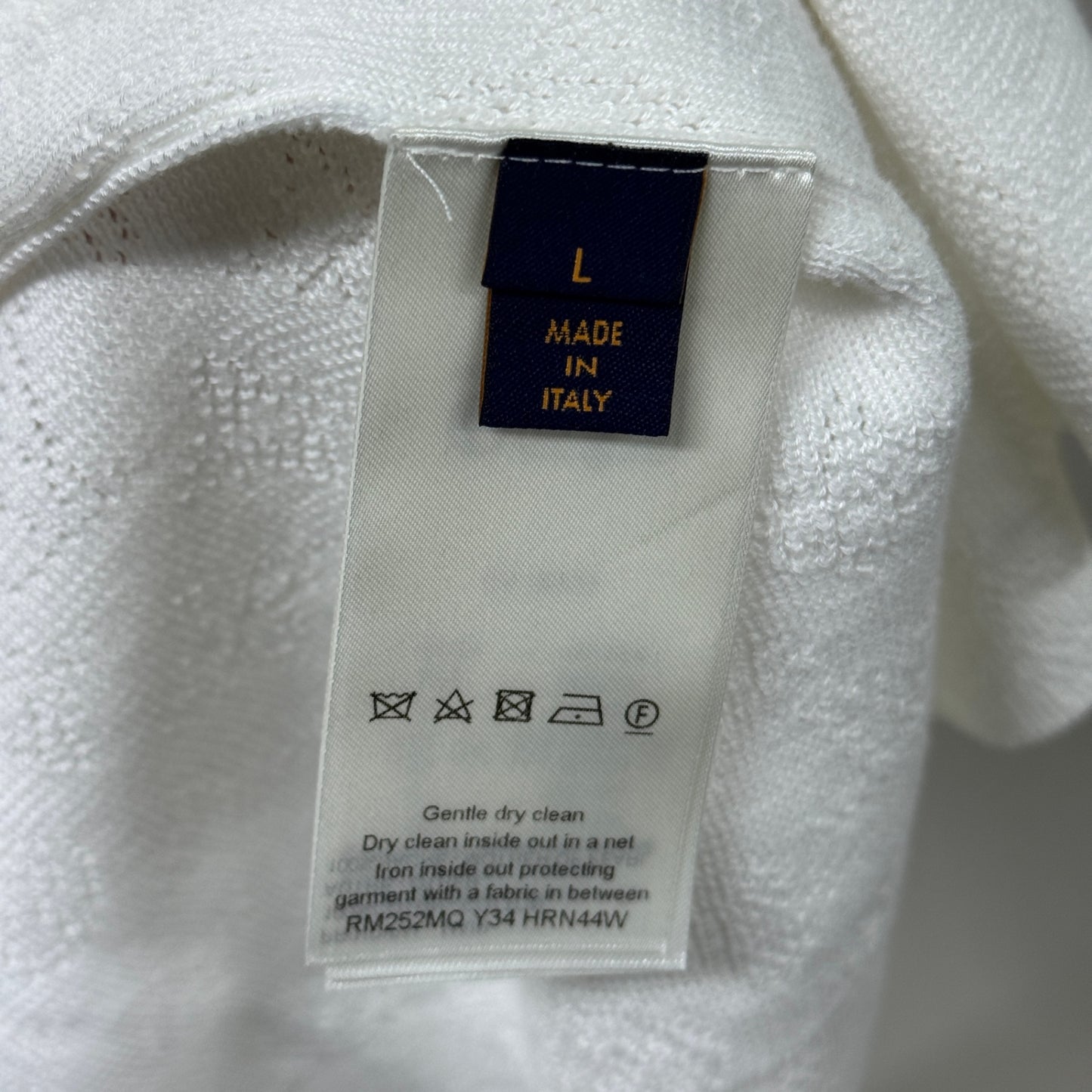 ルイヴィトン ポインテール ショートスリーブ シャツ Monogram Pointelle Short-Sleeved Shirt サイズ:L【C5806】
