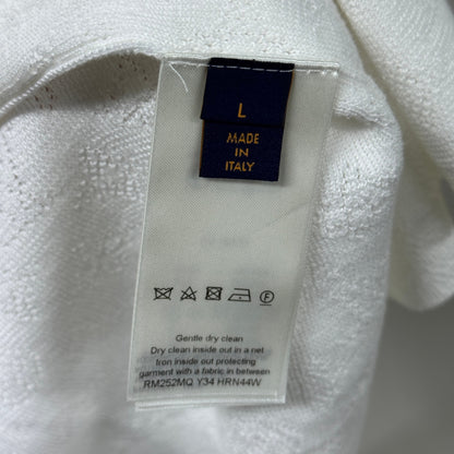 ルイヴィトン ポインテール ショートスリーブ シャツ Monogram Pointelle Short-Sleeved Shirt サイズ:L【C5806】