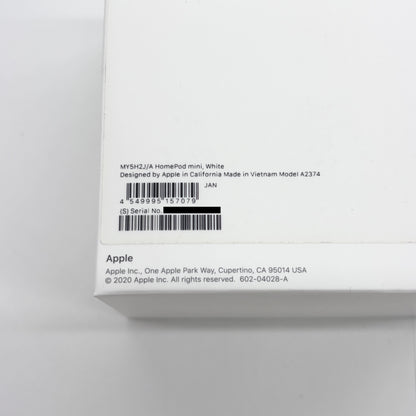 HomePod mini ホワイト MY5H2J/A スマートスピーカー【C8094-60】