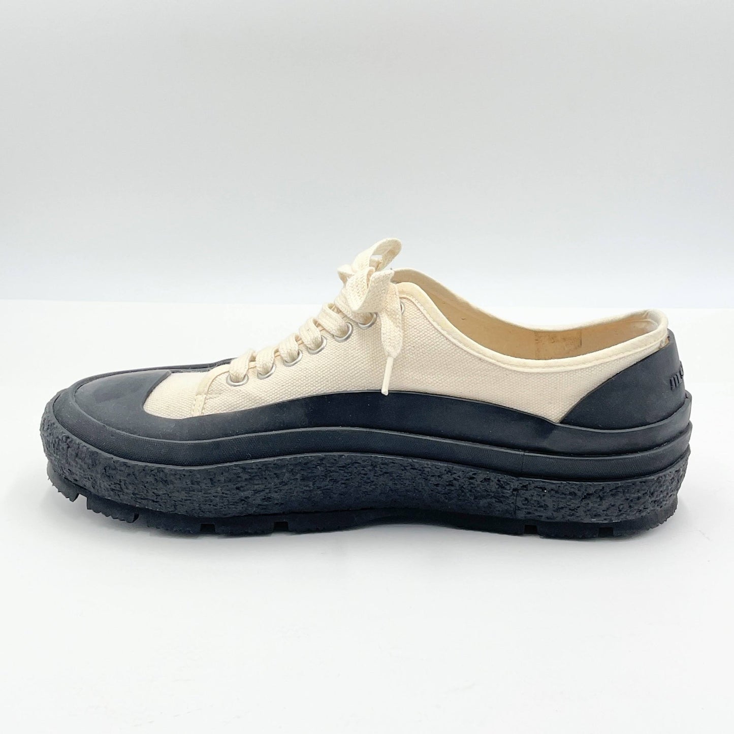 ジルサンダー JIL SANDER スニーカー ローカット レースアップ キャンバス シューズ メンズ 40 アイボリー【C7005-80】