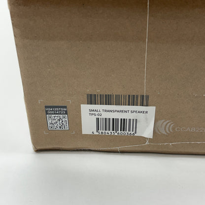 新品未開封 TRANSPARENT SPEAKER SMALL ホワイト TPS-02【C5435-120】