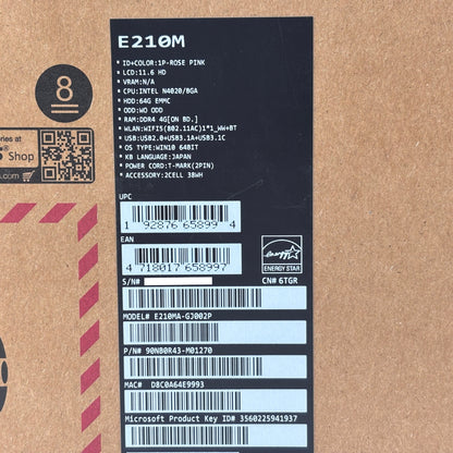 ASUS ノートパソコン 11.6インチ E210MA E210MA-GJ002P Celeron N4020 4GB SD 64GB Windows11 Home【C5971-80】