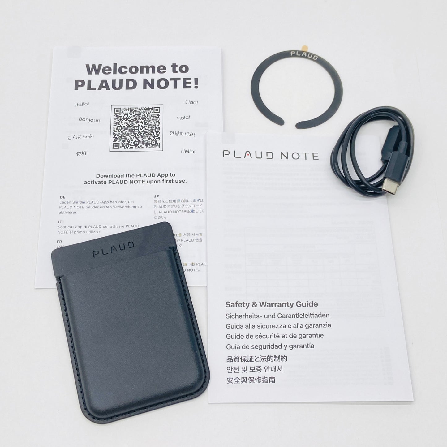 Plaud Note NB-100 ブラック カード型 AIボイスレコーダー 付属品完備【C7758-C】