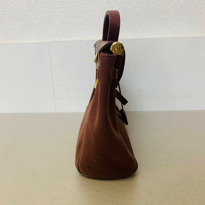 HERMES エルメス  エールバッグ PM 2WAY トワルアッシュ ブラウン ナチュラル GD金具【C1476】