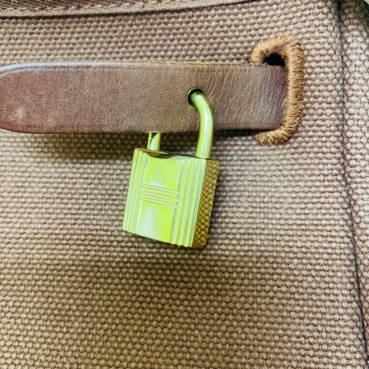 HERMES エルメス  エールバッグ PM 2WAY トワルアッシュ ブラウン ナチュラル GD金具【C1476】