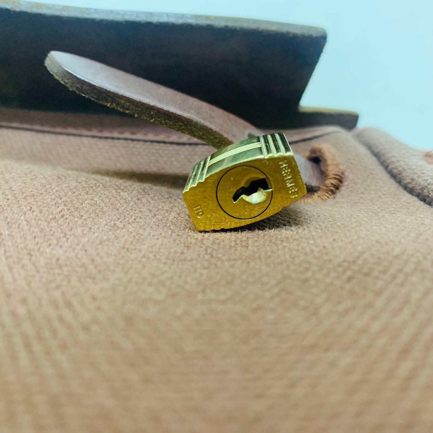 HERMES エルメス  エールバッグ PM 2WAY トワルアッシュ ブラウン ナチュラル GD金具【C1476】