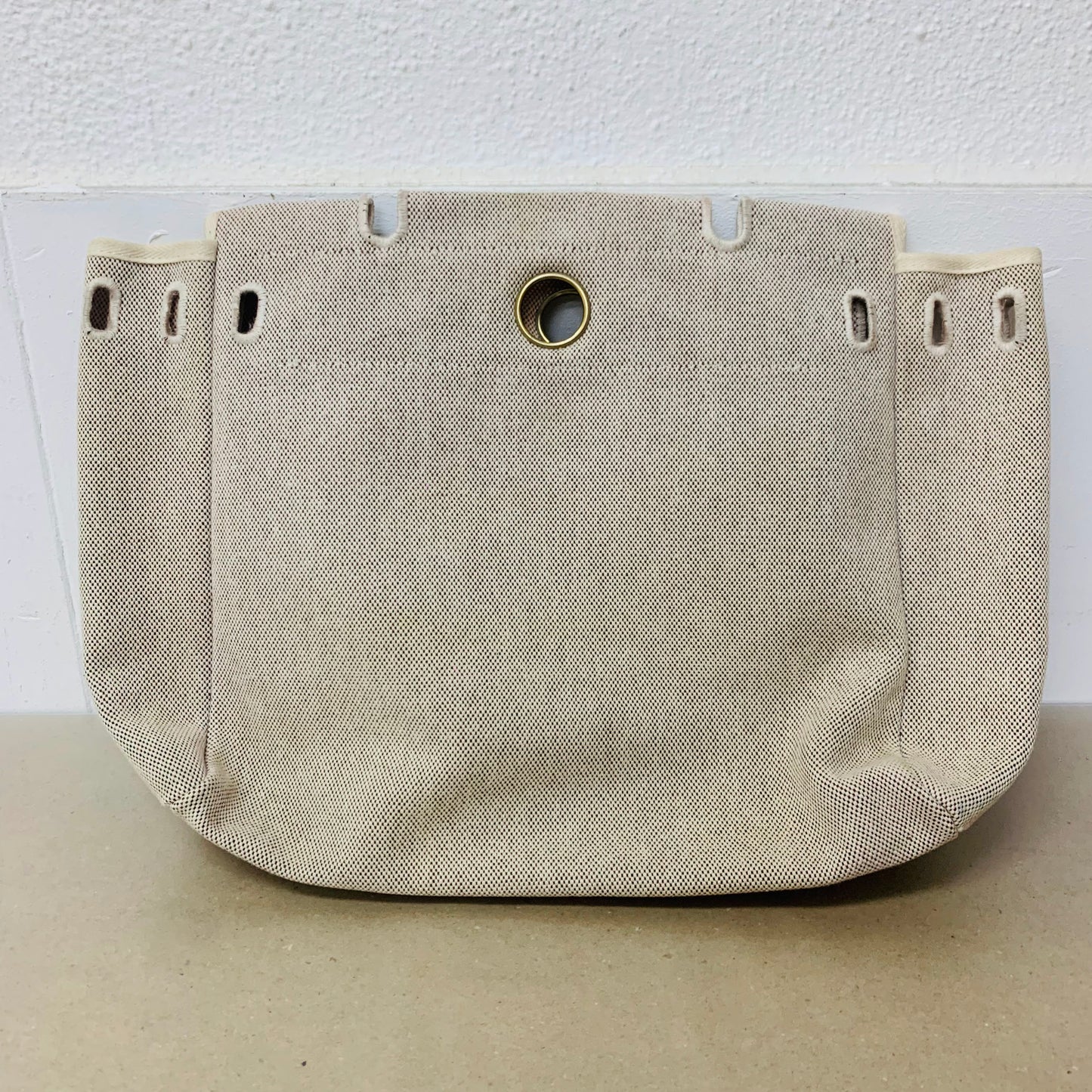 HERMES エルメス  エールバッグ PM 2WAY トワルアッシュ ブラウン ナチュラル GD金具【C1476】