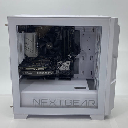 美品 NEXTGEAR JG-A5G60(ホワイト) Ryzen5 5500 16GB SSD 1TB RTX 4060 Windows11 Home 【C5490-140】