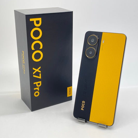 美品 POCO X7 Pro 12+512GB イエロー Android グローバル版(技適あり) SIMフリー【C7182-60】