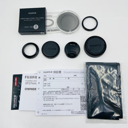 富士フイルム フジノンレンズ XF27mmF2.8 R WR 元箱付属品完備＋別売り純正フィルター付き	【C4136-60】