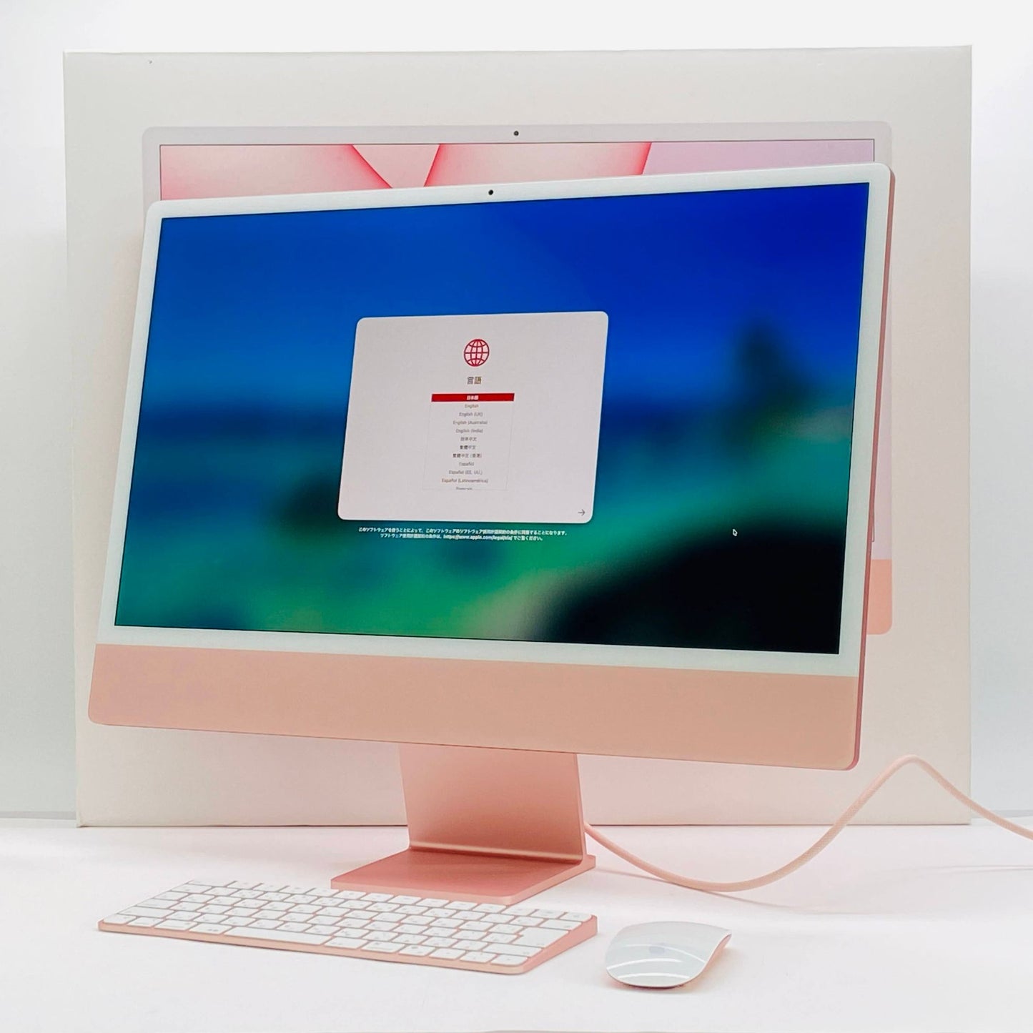 iMac Retina 4.5K 24インチ (Mid 2021) Apple M1 8コア 7コアGPU 8GB SSD 256GB ピンク MJVA3J/A【C7812-140】