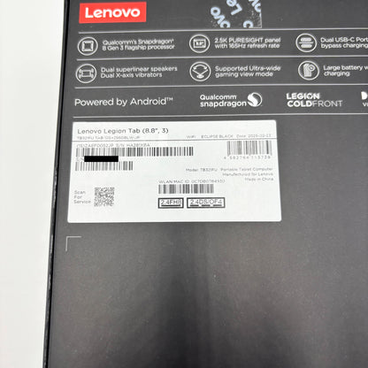 美品 Lenovo Legion Y700 TB321FU 12GB/256GB ブラック【C6066-60】