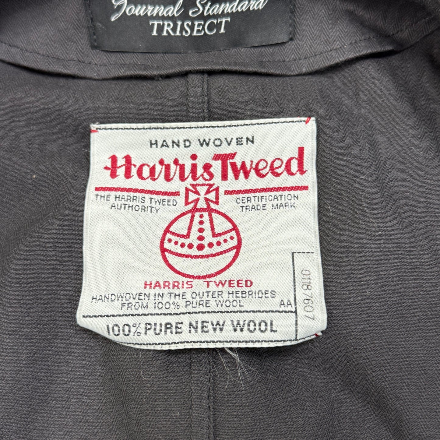 Journal Standard TRISECT ジャーナルスタンダード HARRIS TWEED テーラード ジャケット 3ピース セットアップ【C5744】
