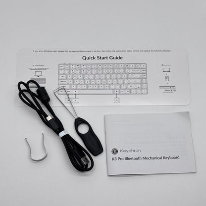 Keychron K3 Pro QMK/VIA ワイヤレス・メカニカルキーボード RGB-JIS配列（テンキーレス）-Gateron ロープロファイル 青軸（ホットスワップ対応） K3P-H2-JIS【C8061-60】