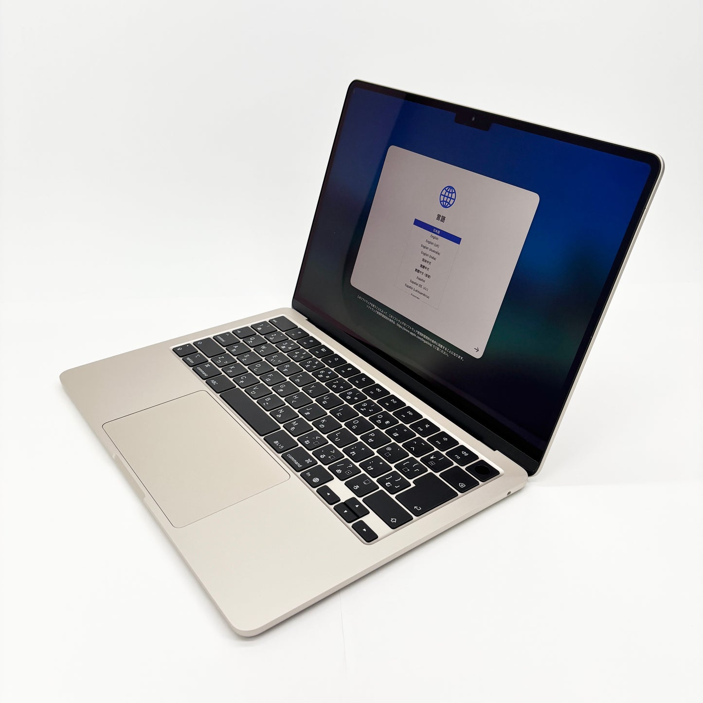 美品 MacBook Air M4 13インチ 16GB  256GB スターライト MW0Y3J/A スターライト バッテリー最大容量100% 【C8797-80】
