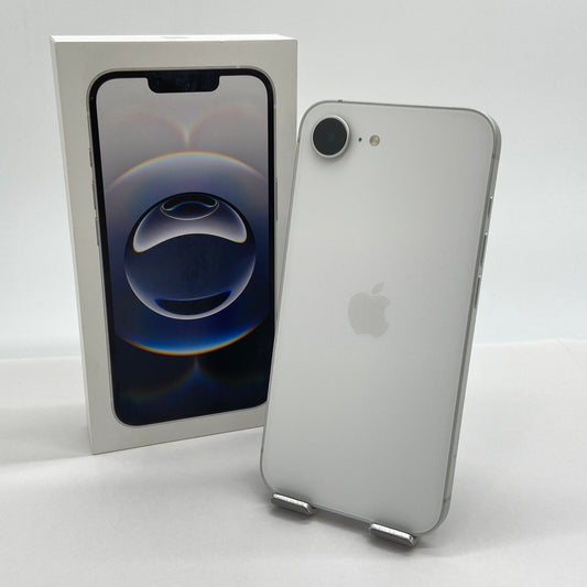 美品 iPhone 16e 128GB ホワイト MD1R4J/A SIMフリー  充放電回数6回 バッテリー最大容量100% 【C7188-C】