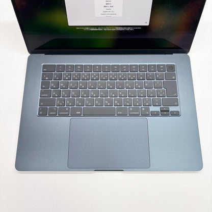 美品 MacBook Air 15インチ (Early 2024) Apple M3 8コア/16GB/SSD 512GB ミッドナイト MXD43J/A バッテリー最大容量94%【C6261-80】