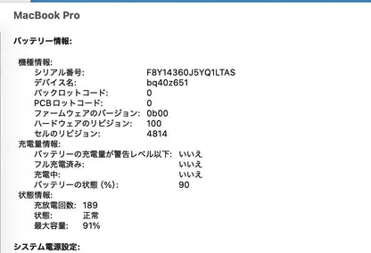 美品 Apple MacBookPro 14インチ 2021 M1 MAX 32GB 1TB バッテリー最大容量91%【C6406-80】