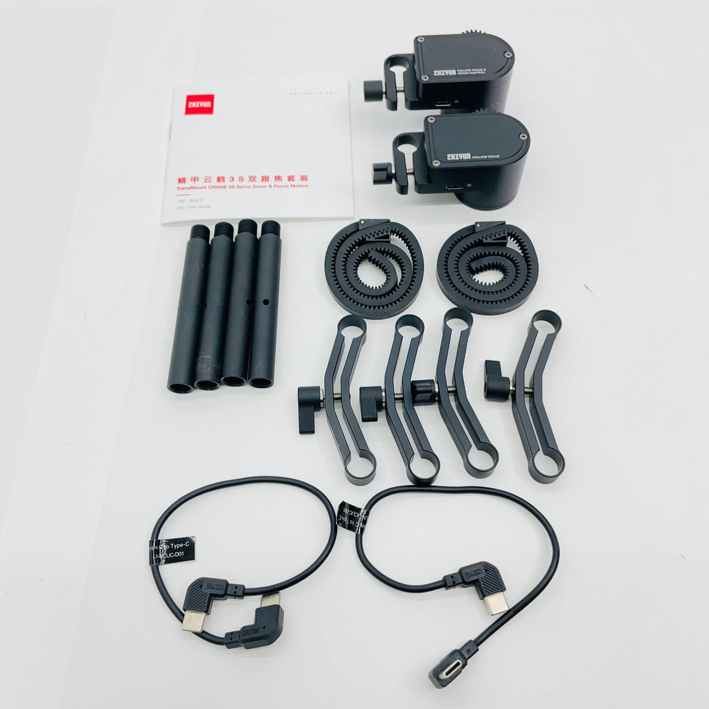 zhiyun  CRANE 3S PRO 公式トランスミッター、レシーバー、フォーカスモーター、バッテリーパック付属	【C4510-140】