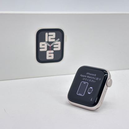 Apple Watch SE 第2世代 GPSモデル 40mm MXEF3J/A スターライトアルミ バッテリー最大容量98% 【C8213-C】