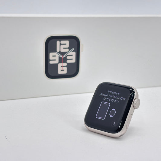 Apple Watch SE 第2世代 GPSモデル 40mm MXEF3J/A スターライトアルミ バッテリー最大容量98% 【C8213-C】