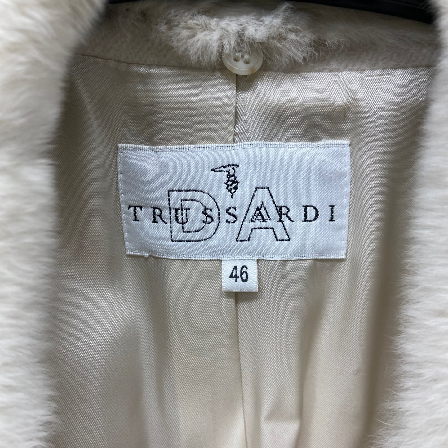 美品 TRUSSARDI トラサルディ ファー付ロングコート 【C5629】