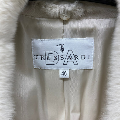 美品 TRUSSARDI トラサルディ ファー付ロングコート 【C5629】