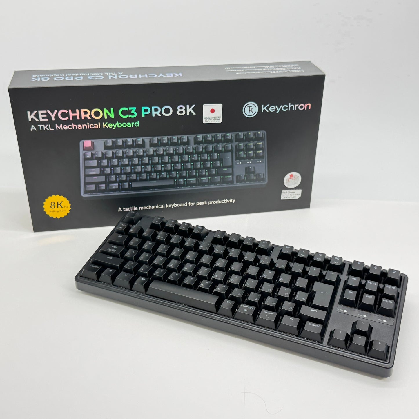 Keychron C3 Pro 8K メカニカルキーボード C3PX-H1-JIS 赤軸【C6959-80】