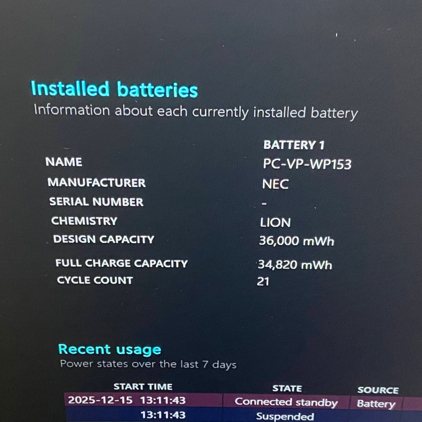 美品 LAVIE Direct N16 GN176A/BZ PC-GN176ABDZ i7-1255U 16GB SSD 256GB バッテリー最大容量96% サイクルカウント21回【C5662-80】