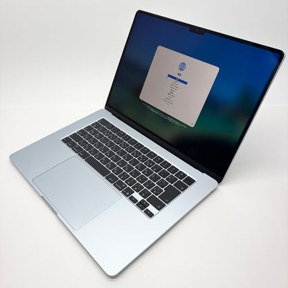 美品 MacBook Air 15インチ M4 CPU10コア GPU10コア 16GB 256GB スカイブルー バッテリー最大容量100%【C8103-80】