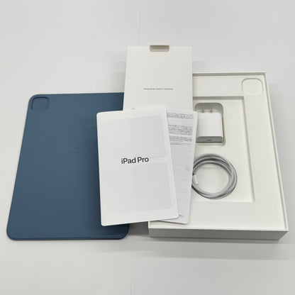 美品 SIMフリー iPad Pro 11インチ M4 Wi-Fi+Cellular 256GB MVW23J/A シルバー バッテリー最大容量100%  付属品完備 純正カバー付属【C7746-80】