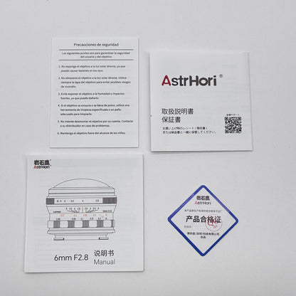 AstrHori 6mm F2.8 fisheye MF ソニーEマウント 円周魚眼レンズ【C8129-60】