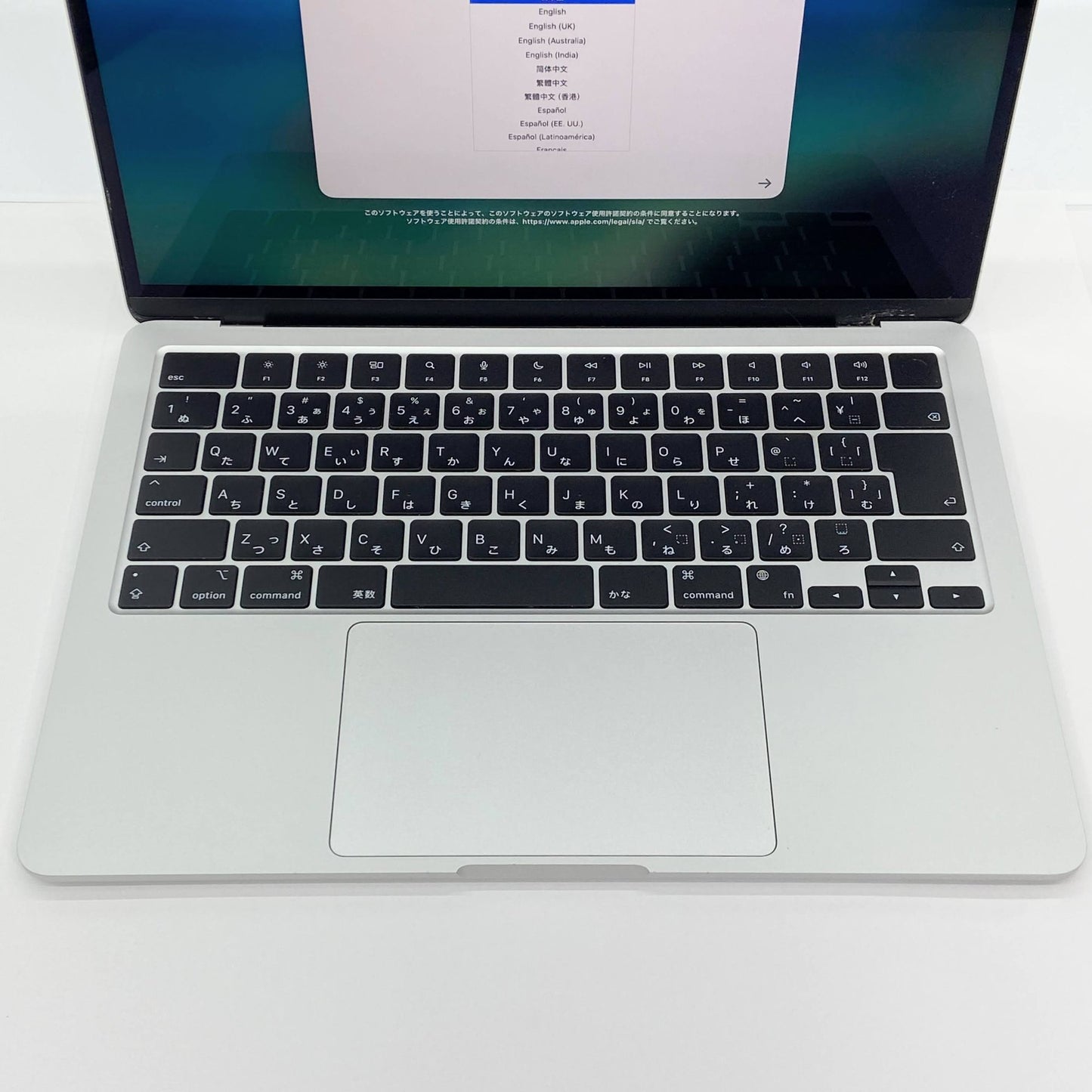 MacBook Air M2 2022 8コアCPU/8コアGPU 8GB 256GB MLXY3J/A シルバー バッテリー最大容量87%【C5671-80】