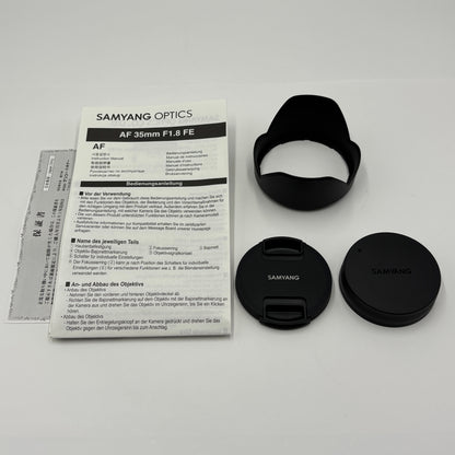 美品 新品同様 SAMYANG AF 35mm F1.8 FE ソニーEマウント 単焦点レンズ【C5391-60】