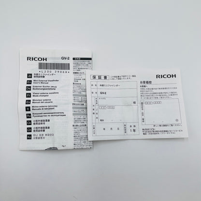 RICOH MINI EXTERNAL VIEWFINDER GV-2ミニファインダー【C4032-C 】
