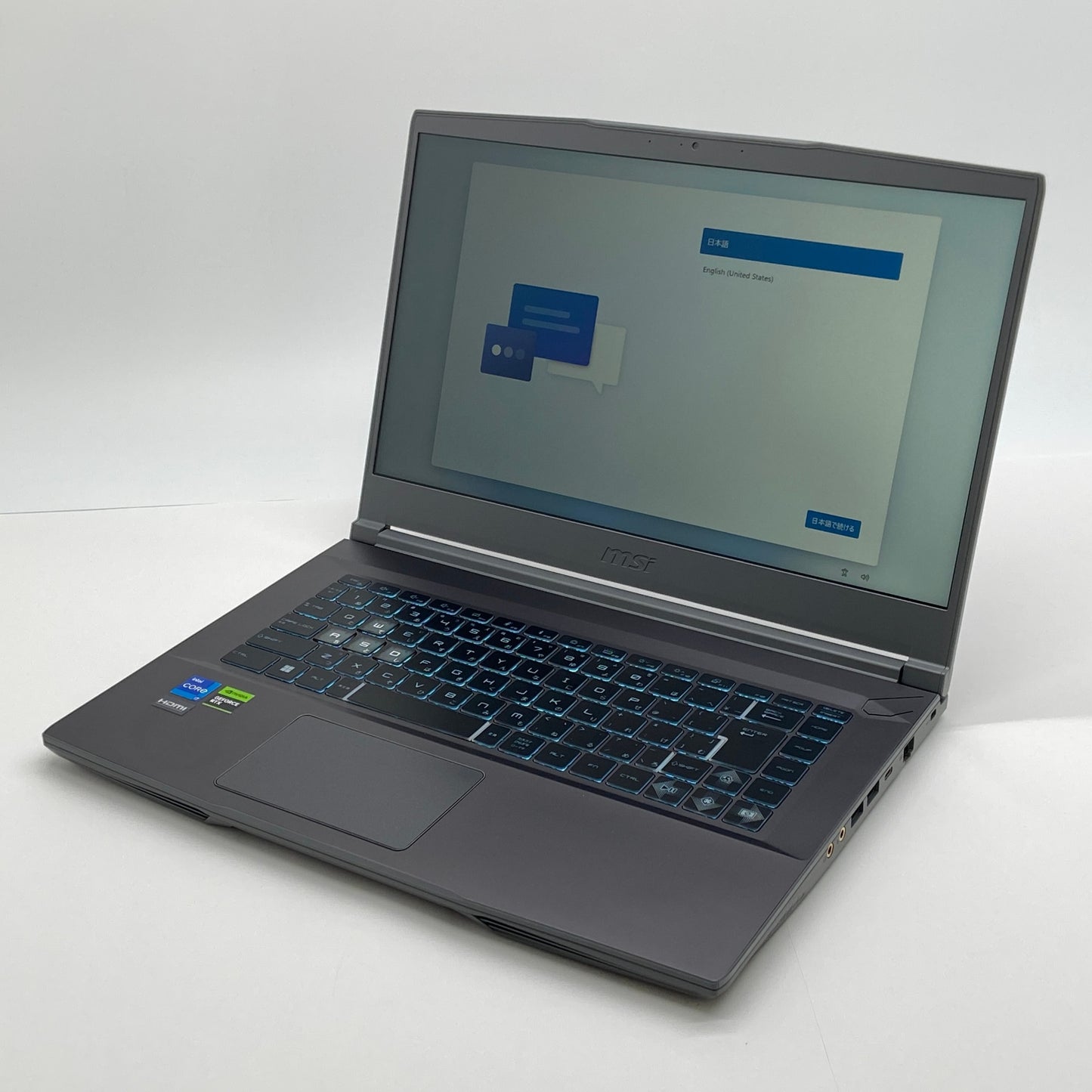 美品 MSI Thin 15 B13VE i7 13620H 16GB SSD512GB RTX4050 Windows11Pro バッテリー最大容量97% 【C6753-80】