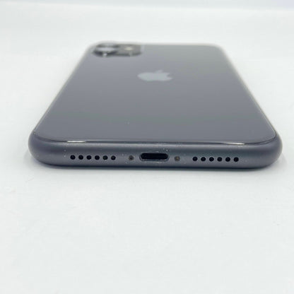 Apple iPhone 11 128GB MWM02J/A スマートフォン ブラック バッテリー最大容量75% 【C5754-C】