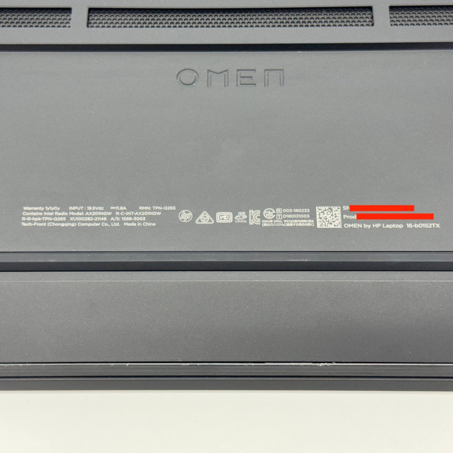 美品 HP OMEN 16-b0152TX Core i7-11800H 16GB RTX 3070  SSD 1TB Windows11 Home バッテリー最大容量85%【C5755-100】