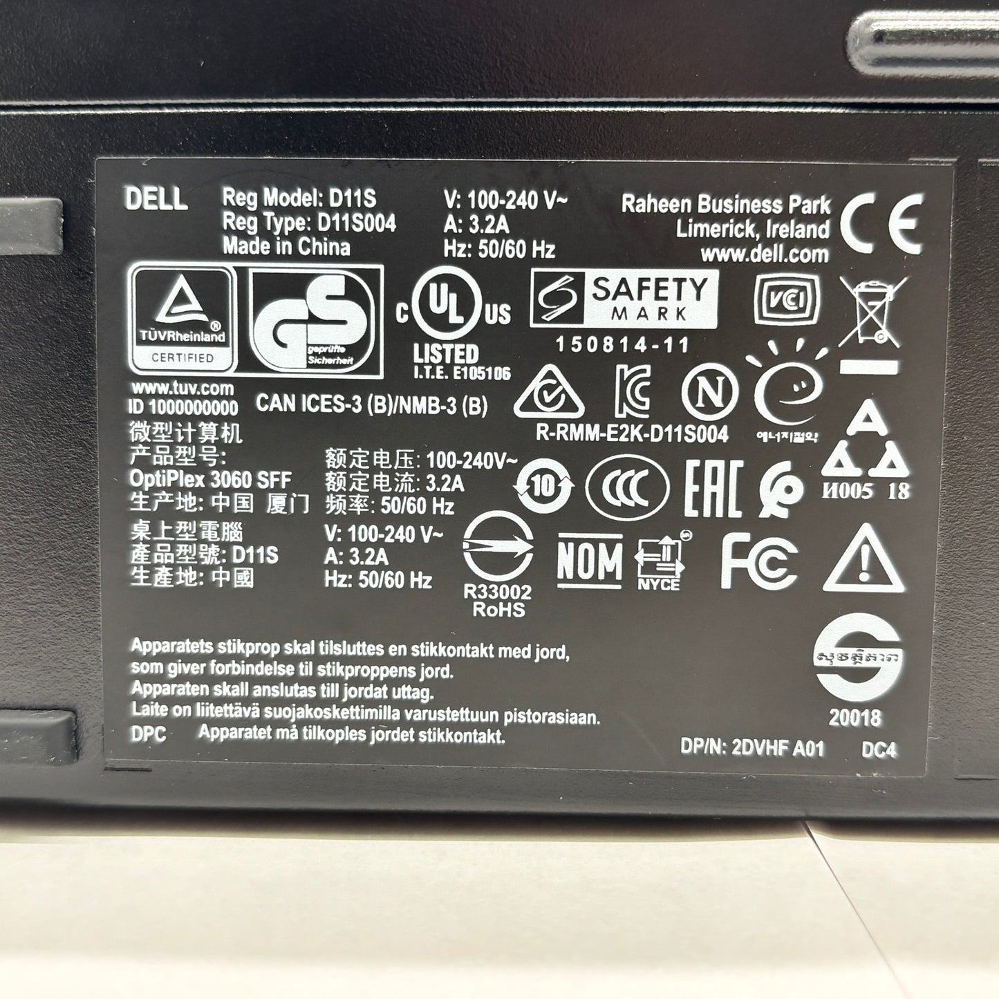 DELL OptiPlex 3060 i5 8500 16GB SSD256GB Windows11Pro【C8352-100】