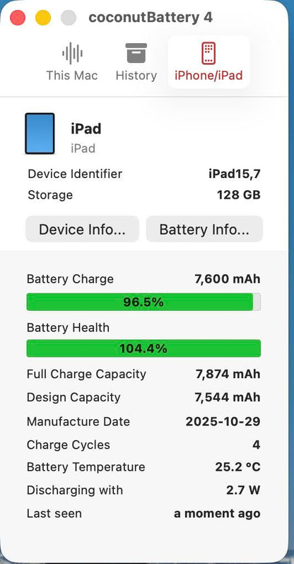 新品同様 美品 iPad11 10.9インチ Wi-Fi 128GB MD3Y4J/A シルバー バッテリー最大容量100%【C7206-60】
