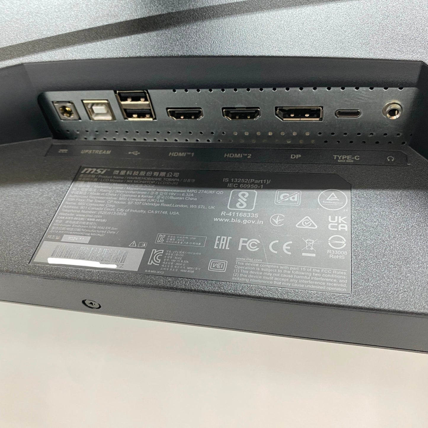 MSI MPG 274URF QD 27インチ 4K UHD IPSモニター C3883 160サイズ発送