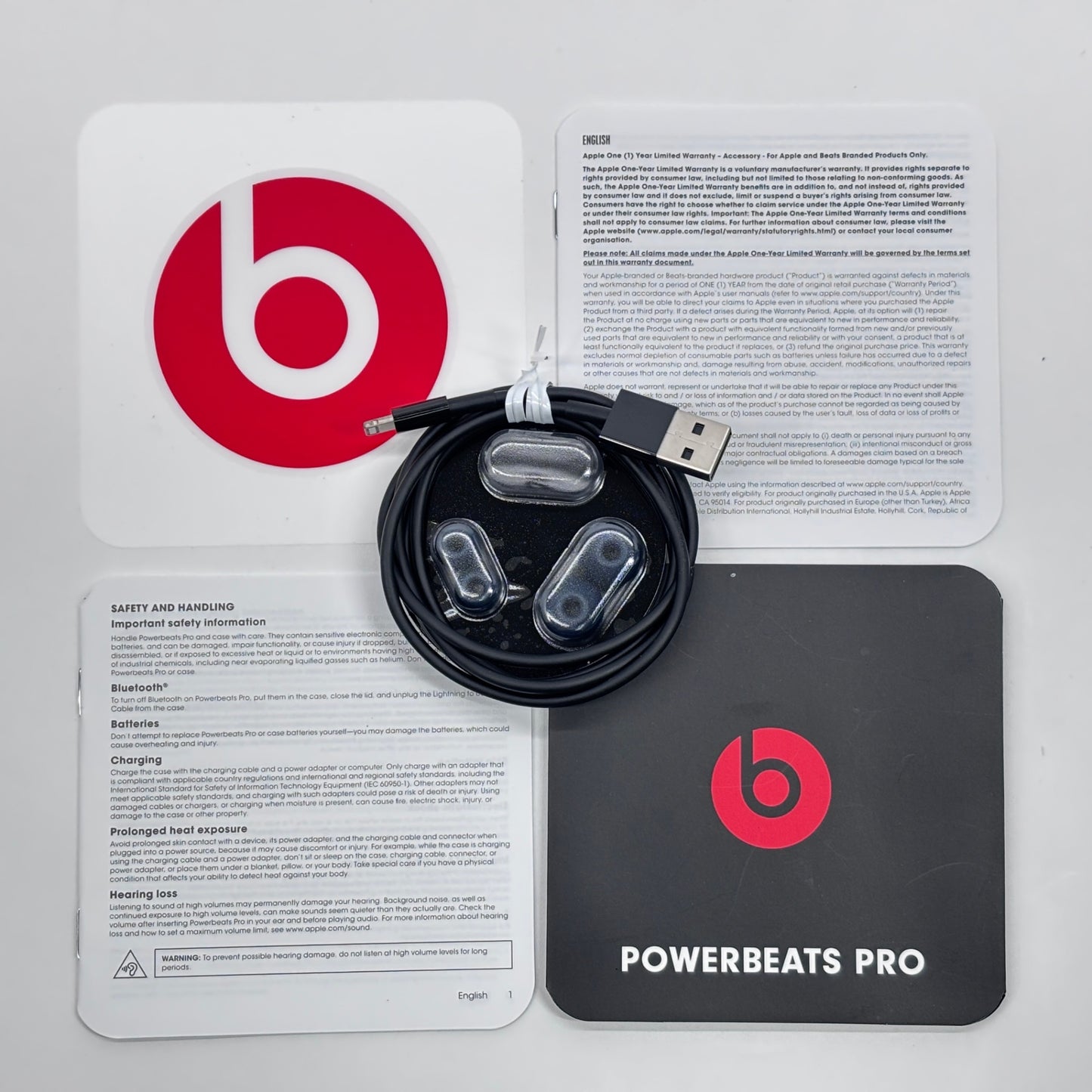 美品 POWER BEATS PRO MV702PA フルワイヤレスイヤホン ネイビー【6171-60】