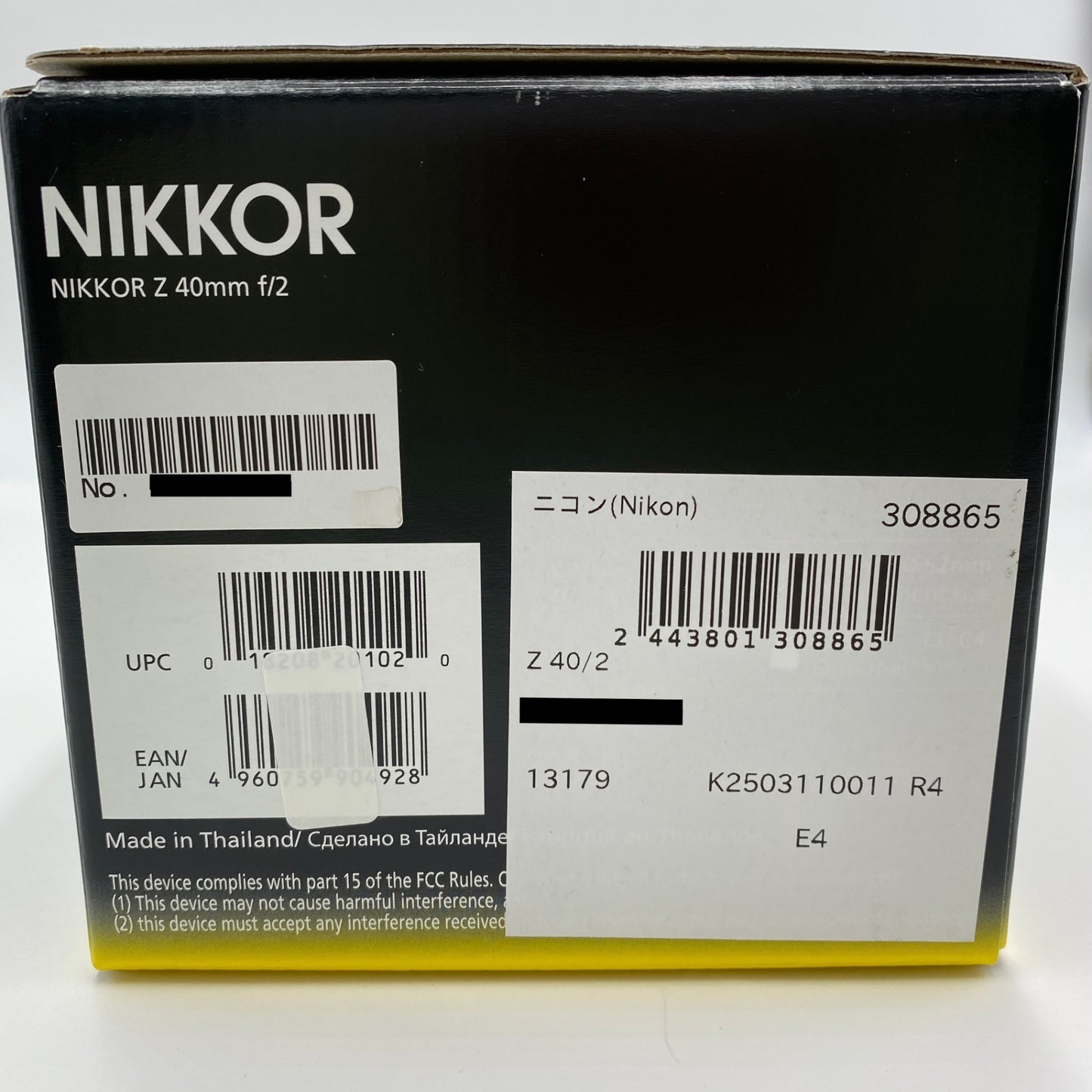 美品 ニコン Nikon NIKKOR Z 40mm F2 【C5631-60】