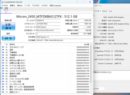ASUS X515JA-BQ3061W i5-1035G1 8GB SSD 512GB Winodows 11Home【C6209-80】