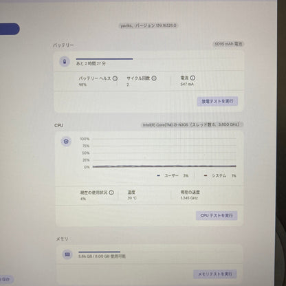 HP Chromebook 15.6インチ 15a-nb0003ca i3 N305 8GB 128GB USキー 【C5126-100】