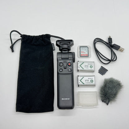 美品 SONY VLOGCAM ZV-1G シューティンググリップキット コンパクトデジタルカメラ ブラック  付属品あり【C6947-60】