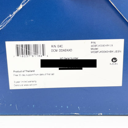 WESTERN DIGITAL デスクトップハードディスクドライブ My Book WDBFJK0040HBK 4TB ハードディスクドライブ【C7950-80】