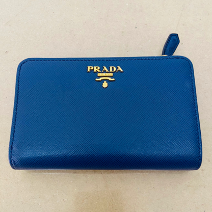 PRADA プラダ サフィアーノ 1ML225 BLUETTE 二つ折り財布 【C44-60】