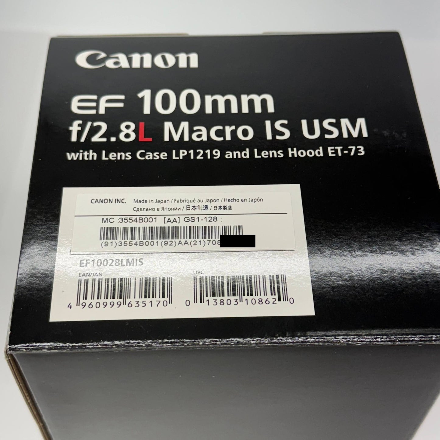 美品 新品同様 Canon EFレンズ EF100mm F2.8L Macro IS USM EF10028LMIS【4427-80】