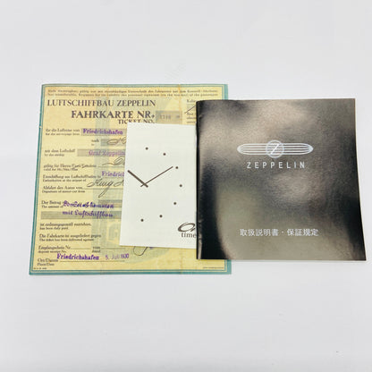 美品 ZEPPELIN (ツェッペリン) 腕時計 ツェッペリン100周年記念モデル アイボリー×ブラウン 7680-1【C4254-60】